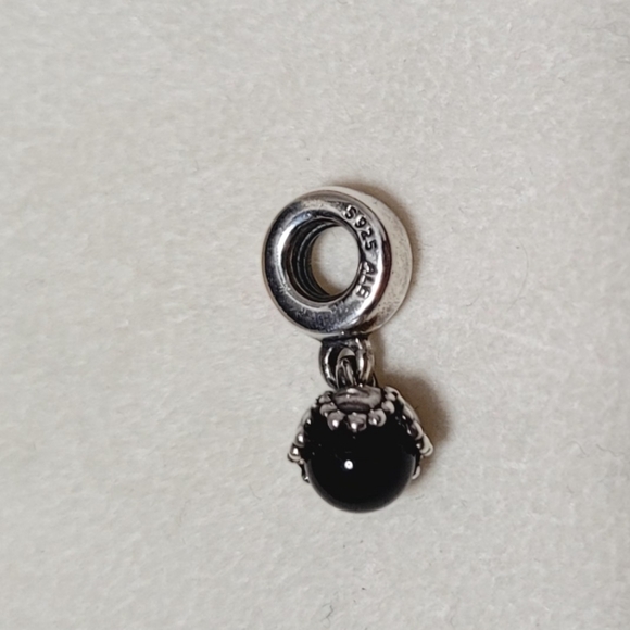 PANDORA Black Onyx Dangle Charm - Picture 4 of 5